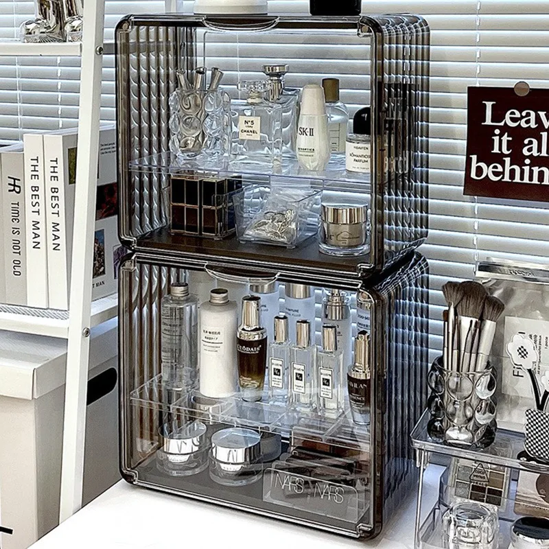 Rak Kosmetik Akrilik 2 Lapis T - Luxury Skincare Box ulasan dan harga