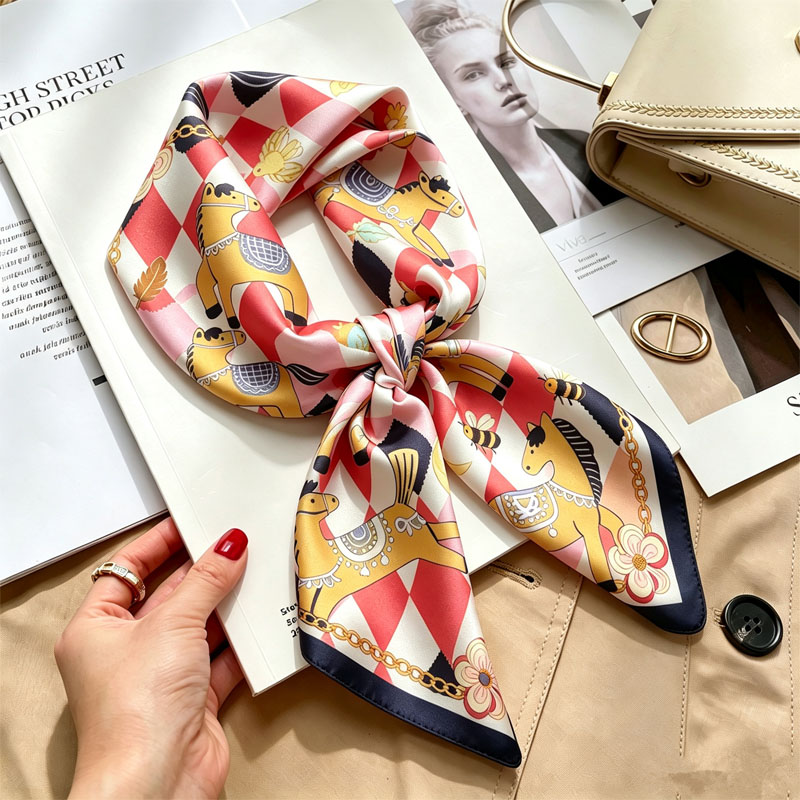 Syal Sutra Wanita 70*70cm Moti - Luxury Skincare Headband ulasan dan harga