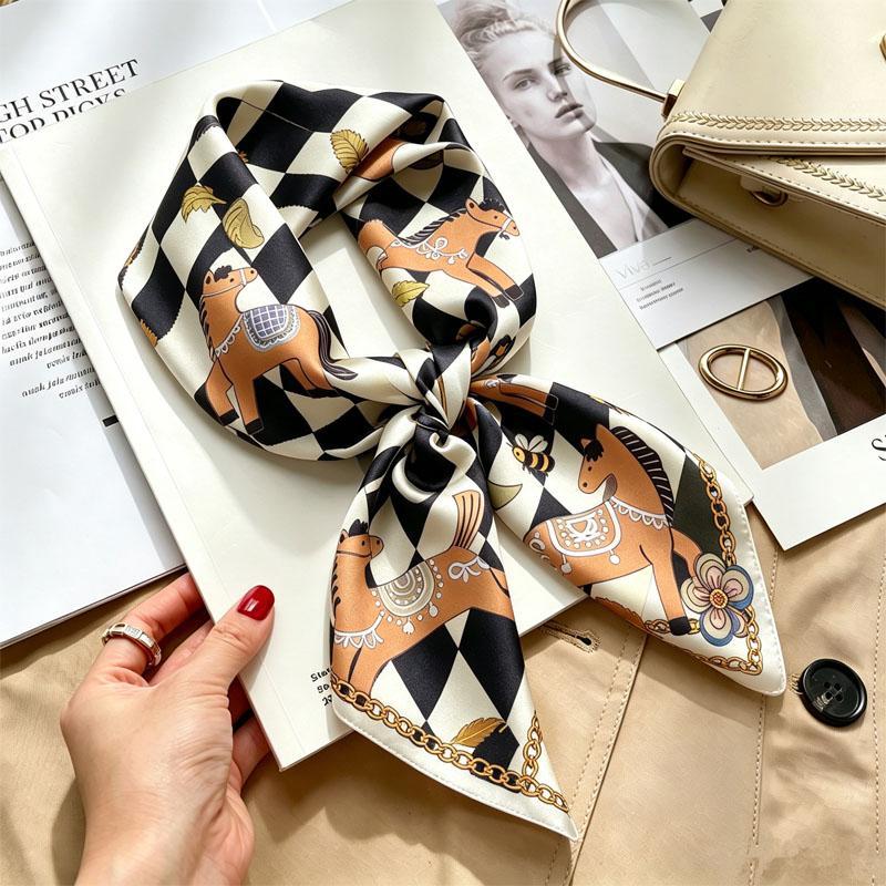 Syal Sutra Wanita 70*70cm Moti - Luxury Skincare Headband ulasan dan harga