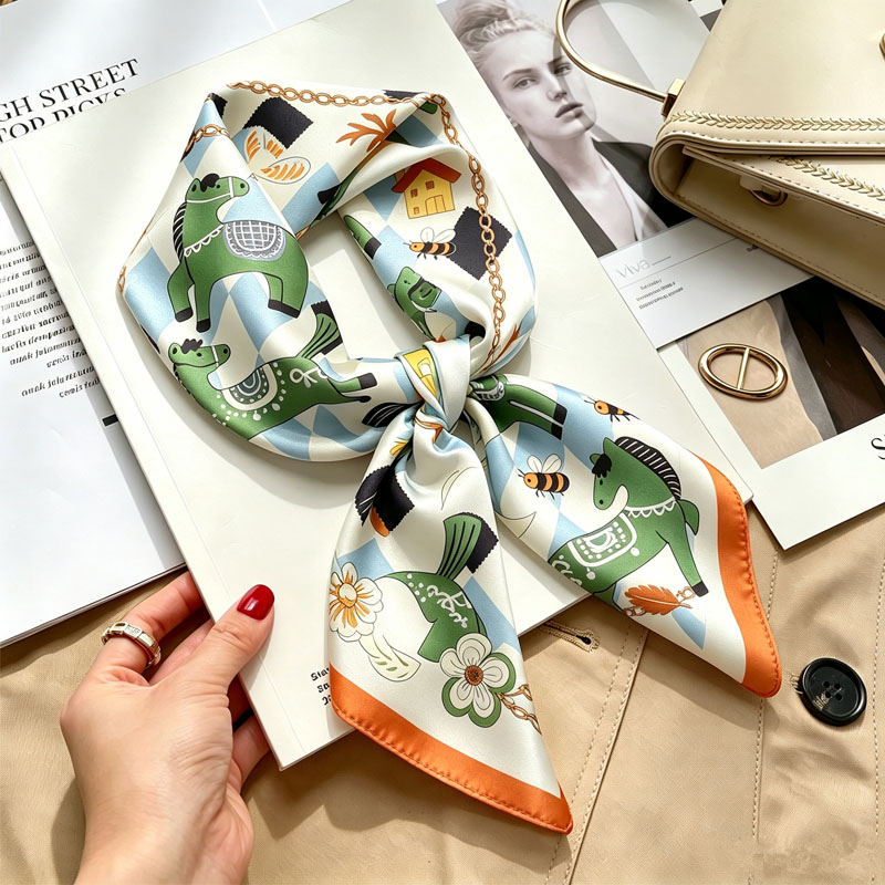 Syal Sutra Wanita 70*70cm Moti - Luxury Skincare Headband ulasan dan harga