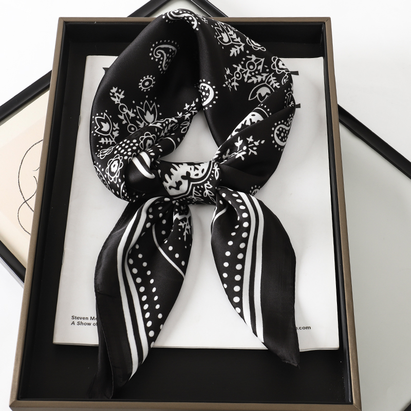 Syal Sutra Mewah Bermotif Pais - Luxury Skincare Headband ulasan dan harga